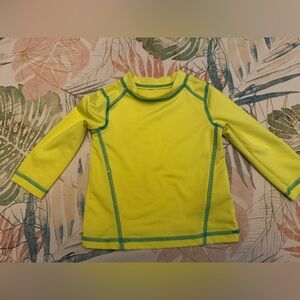 Boys Solid Long Sleeve Rash Guard Swim Shirt Cat & Jack Bright Lime Green